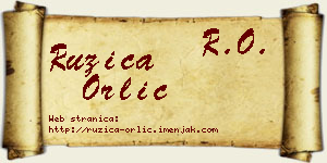 Ružica Orlić vizit kartica